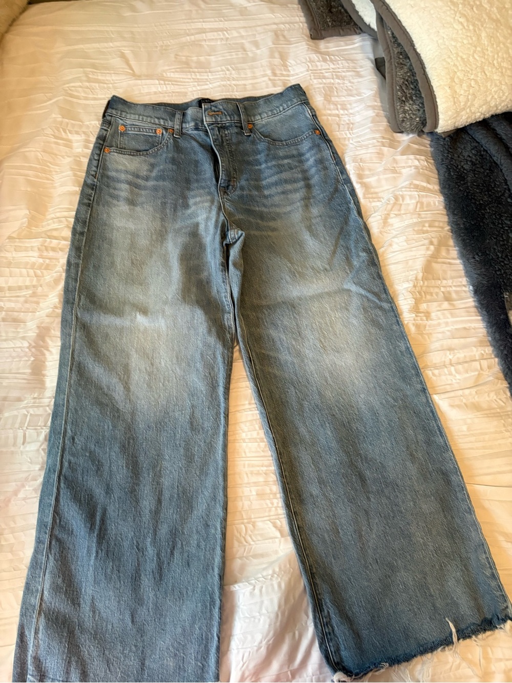 J. Crew Light Blue Wide Leg Cropped Jeans